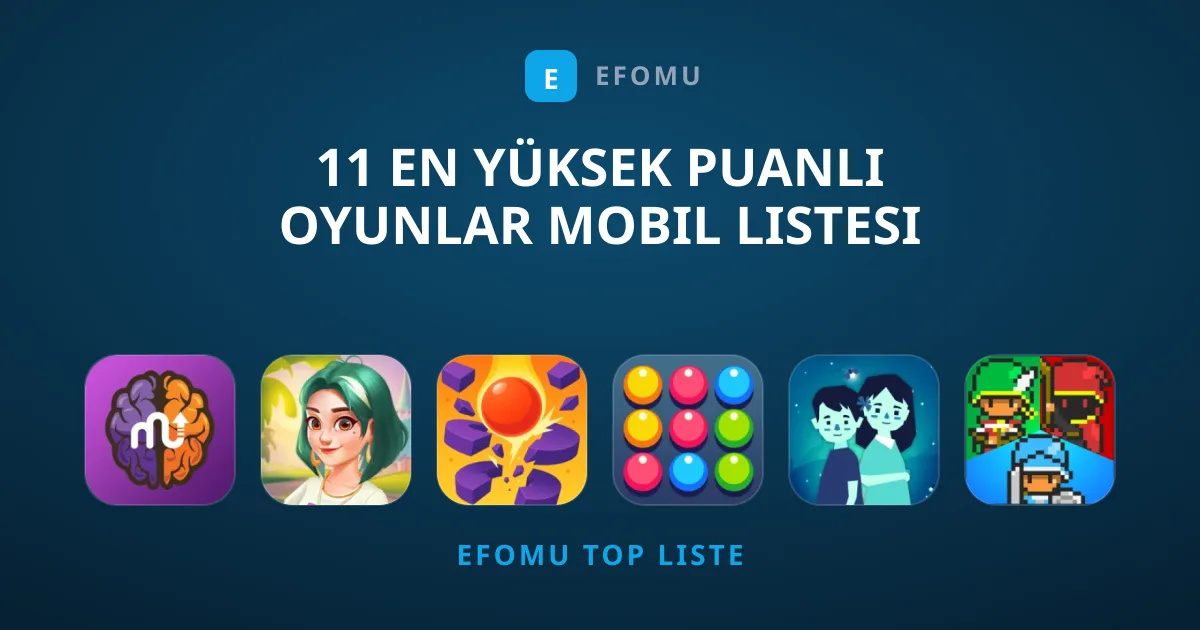 11 En Yüksek Puanlı Oyunlar Mobil Listesi